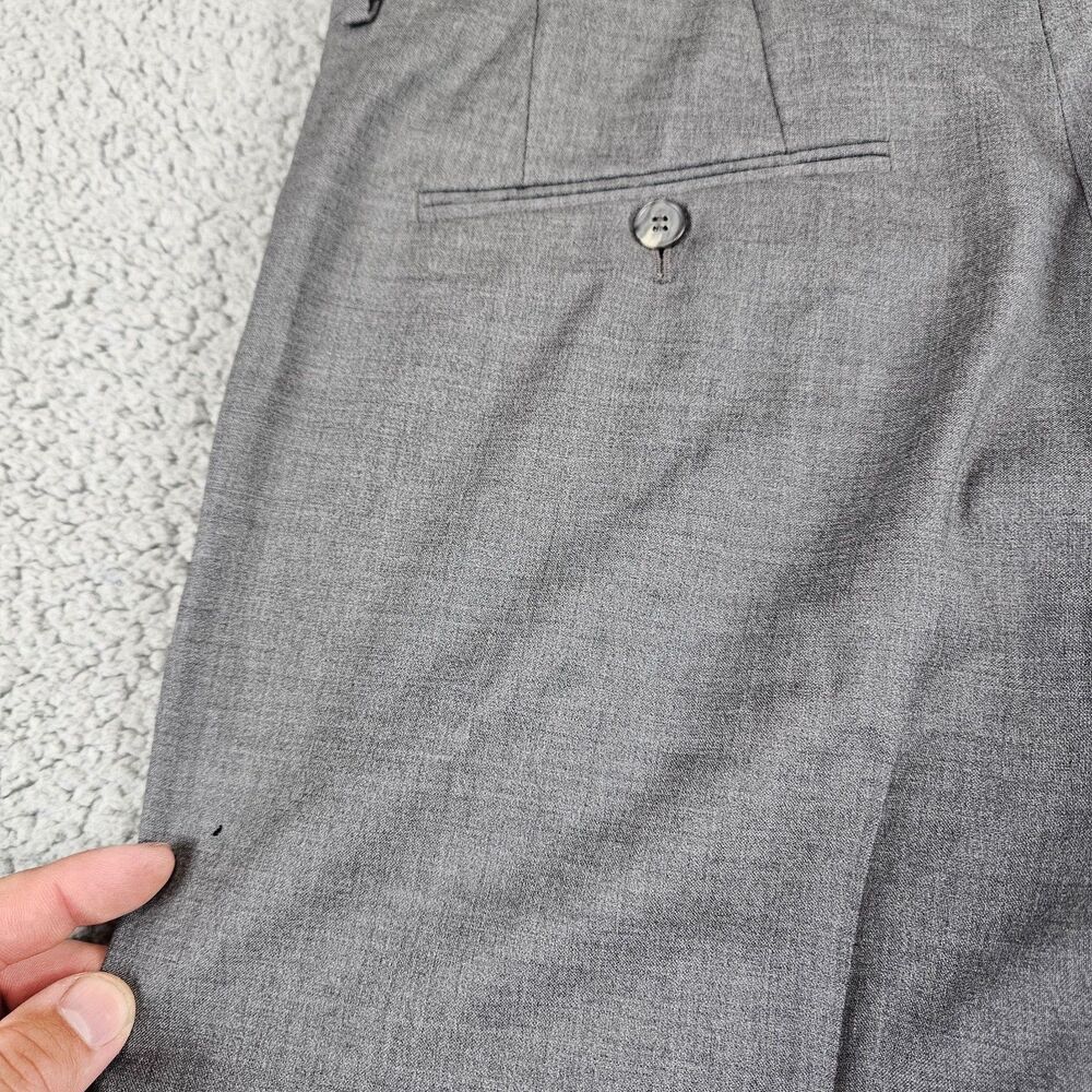 Samuelsohn Dress Pants Mens 34x30 Gray REDA 110s Wool Italian Cuffed Performance - Picture 4 of 16